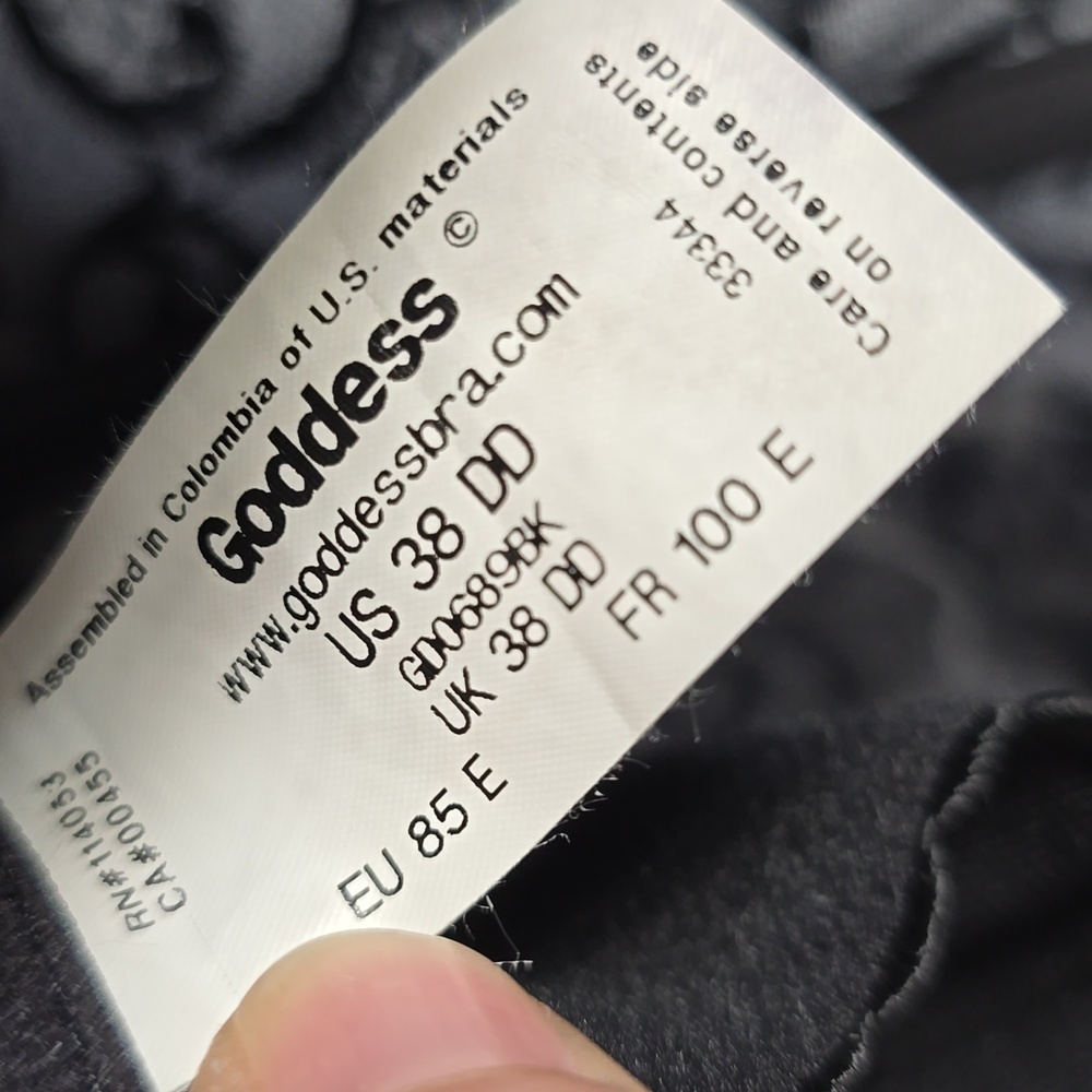 Goddess Black Lace Bustier Top Size 38DD - Picture 6 of 10